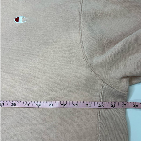 NWOT Champion Reverse Weave Cut Off Sweatshirt CROPPED CREW BLUSH PINK XL - Picture 7 of 7